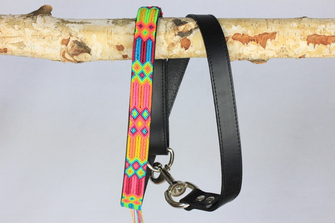 Half Length Black Leash 1" Width