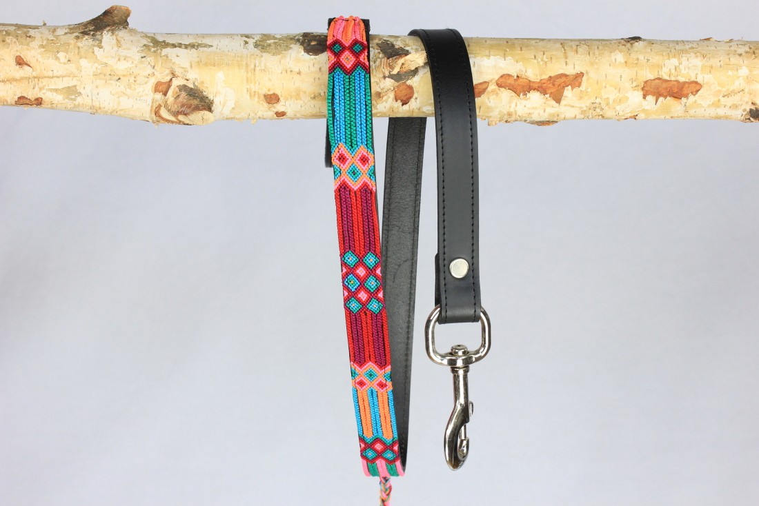 Half Length Black Leash 1" Width