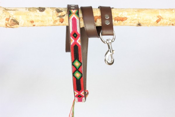 Half-length Brown Leash 1" Width