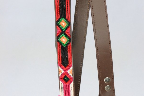 Half-length Brown Leash 1" Width