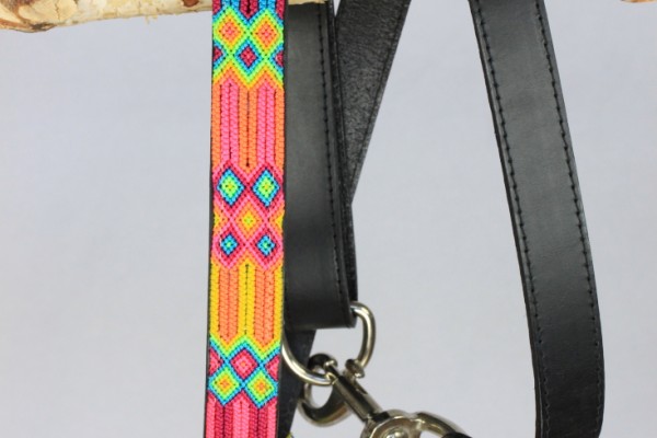 Half Length Black Leash 1" Width
