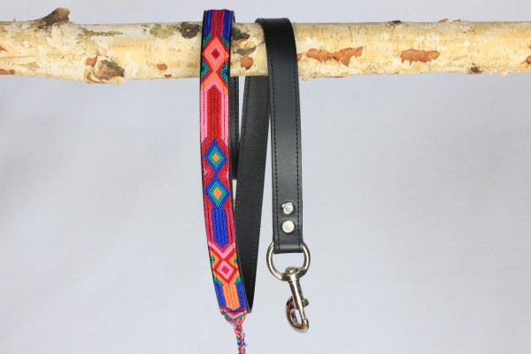 Half Length Black Leash 1" Width