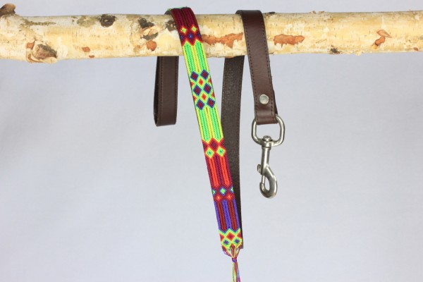 Half Length Brown Leash 1" Width