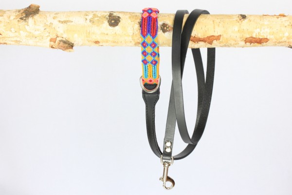 Weave Handle Black Leash