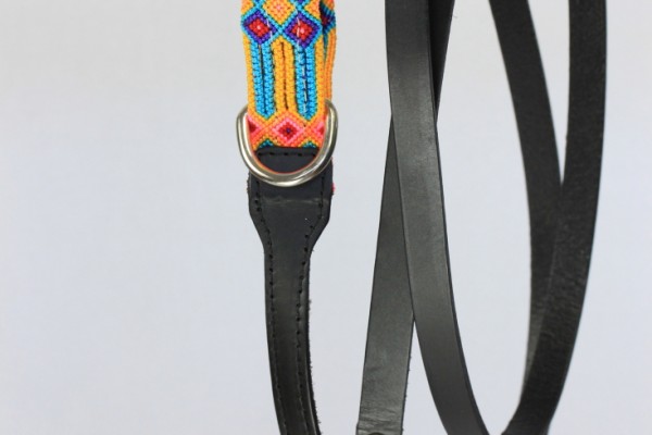 Weave Handle Black Leash