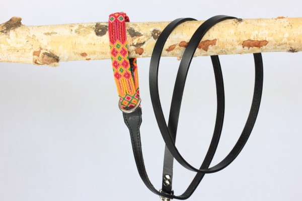 Weave Handle Black Leash