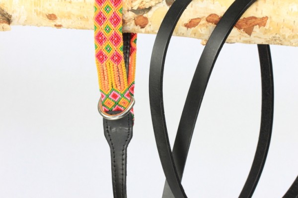Weave Handle Black Leash