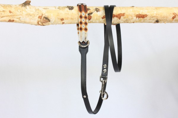 Weave Handle Black Leash